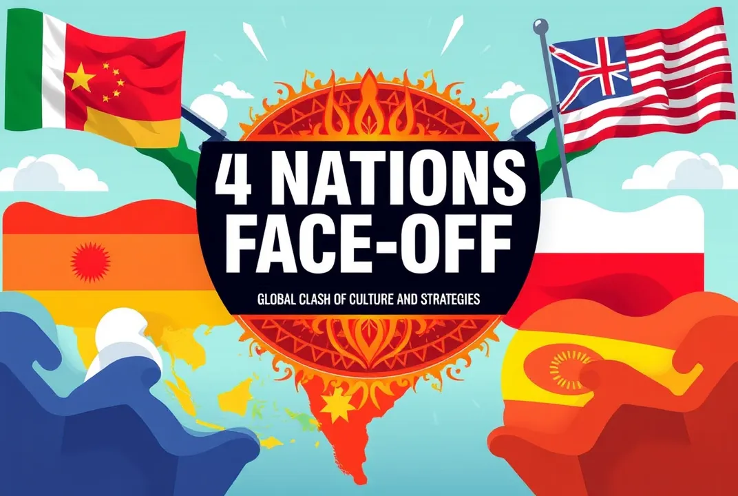 4 Nations Face-Off: A Global Clash of Cultures & Strategies - Join the ultimate showdown in "4 Nations Face-Off," where diverse cultures and cunning strategies collide for an unforgettable global challenge!